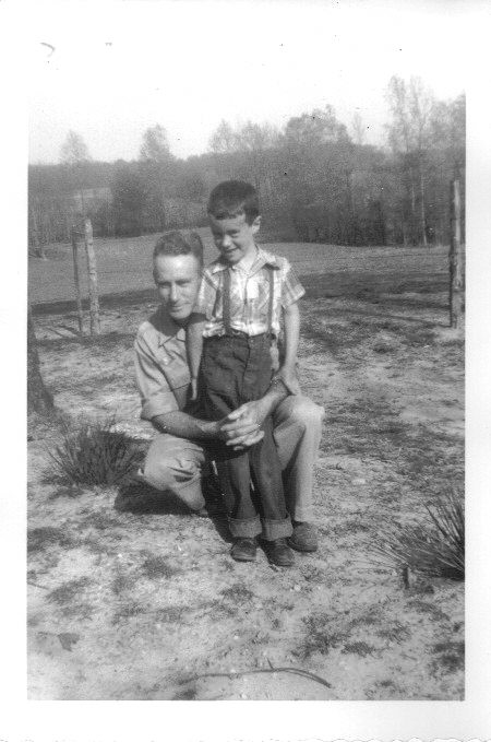 On the family farm with Dad.